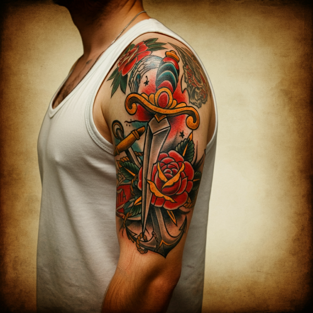  Traditional Americana Sleeve Tattoos