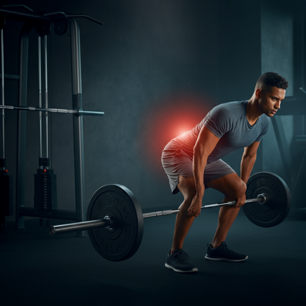  a man performing a barbell squat exercise