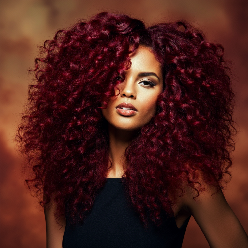 Red Burgundy Hair Style